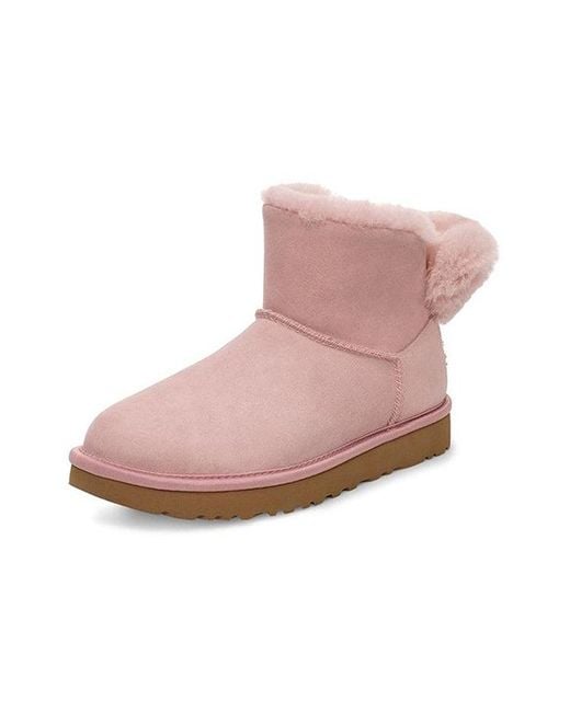 Ugg Pink (Wmns) Classic Bling Mini Fleece Lined