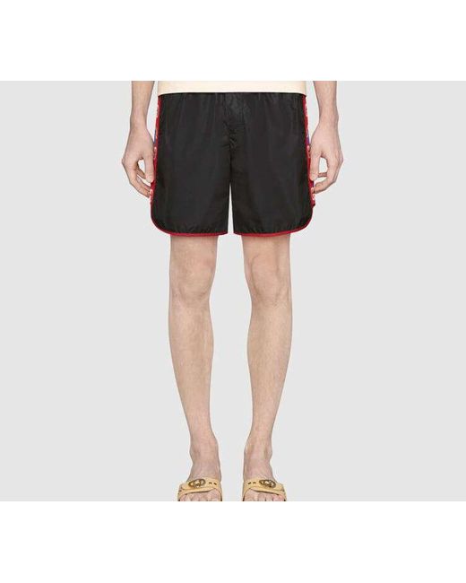 Gucci Black Retro Double G Webbing Shorts