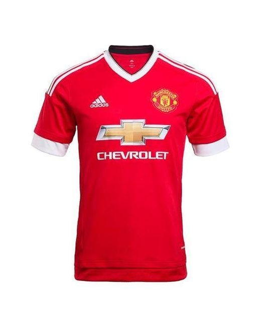 Adidas Red Manchester United 15/16 Home Jersey for men