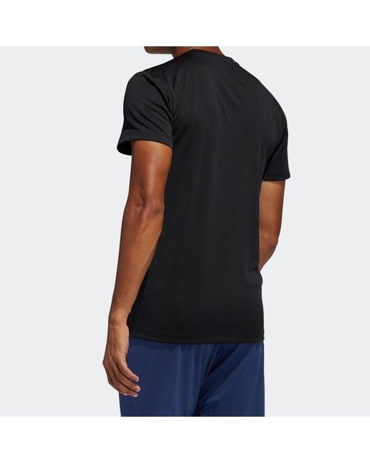 Adidas Black Casual Sports Round-Neck Short-Sleeve Tee for men