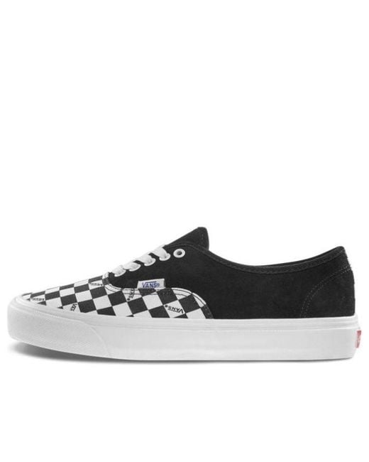 Vans Black Og Authentic Lx Checkerboard Toe' for men