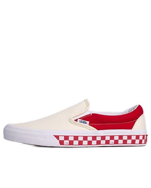 Vans Red Classic Slip-On 'Checker for men