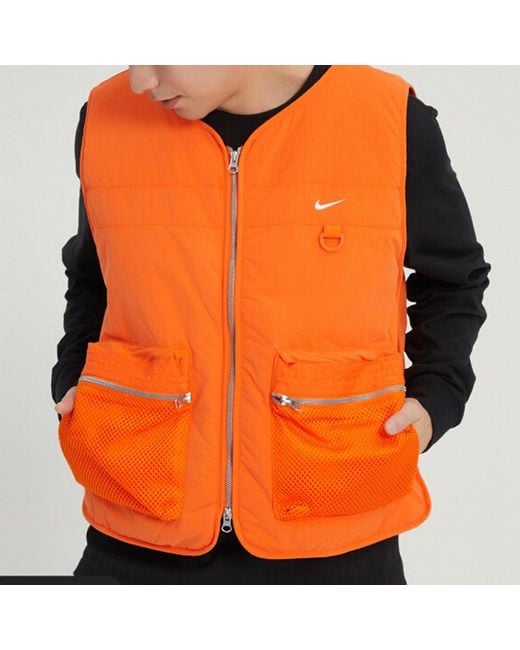 Nike Orange Full-zip Premium Basketball Vest for men