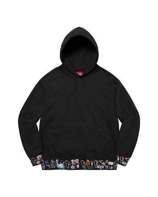 Supreme Black Aoi Icons Hooded Sweatshirt for men