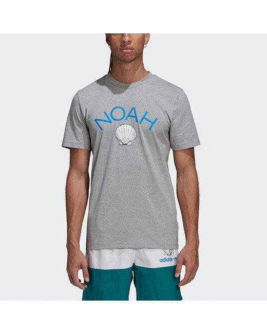 Adidas Gray Originals X Noah Shell Logo Tee for men