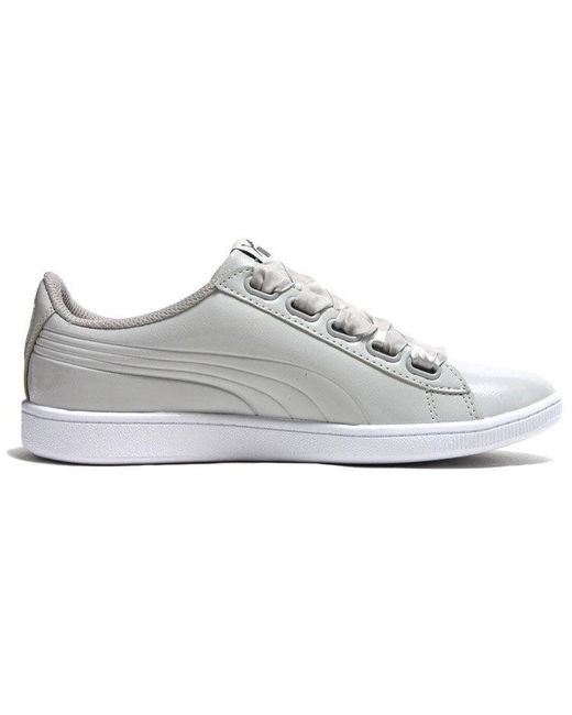 PUMA White (Wmns) Vikky Ribbon Patent Casual'