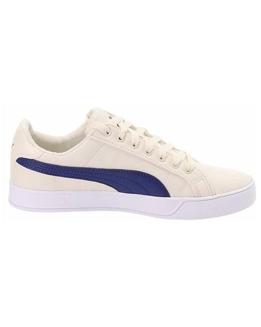 PUMA White Smash Vulc Canvas Retro Sports Casual Shoes for men
