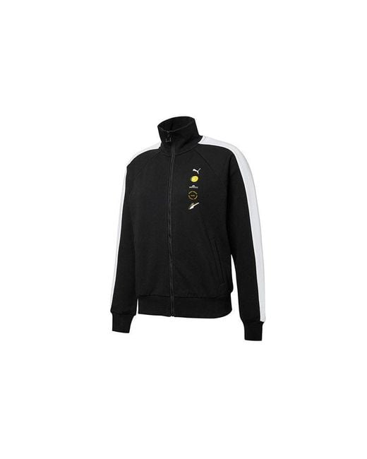 PUMA Black (Wmns) Formstripe Knitting Stand Collar Jacket