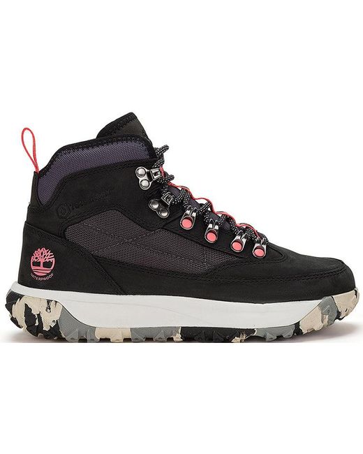 Timberland Black (Wmns) Greenstride Motion Mid Fabric And Leather Waterproof Hiking Boot