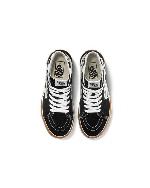 Vans Black Sk8-Hi Stacked 'Checkerboard' for men