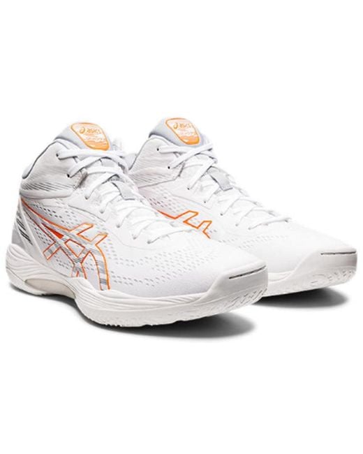 Asics White Gelhoop V14 Low Tops Wear-Resistant for men