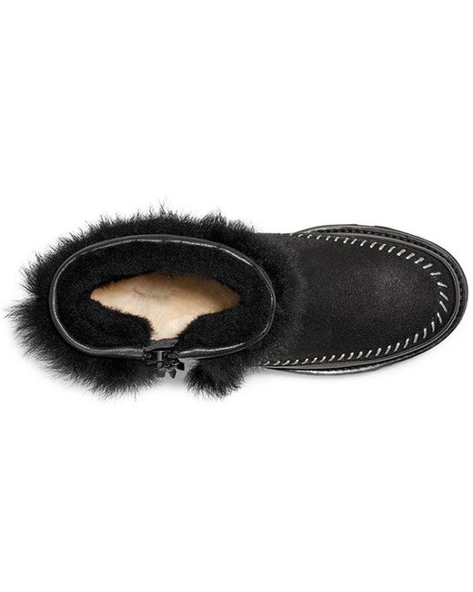 Ugg Black (Wmns) Fluff Punk Boot Fleece Lined