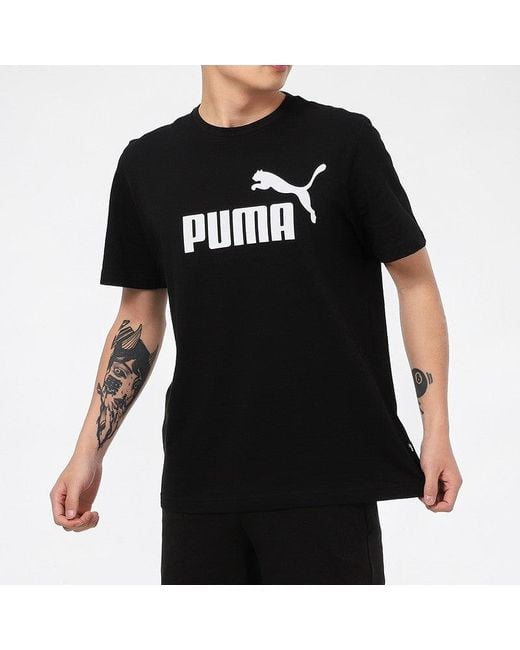 PUMA Black Polyester T-Shirt for men