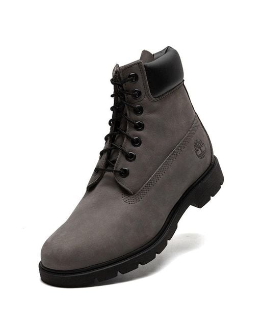 Timberland Black Classic 6 Inch Waterproof Boot Nubuck' for men