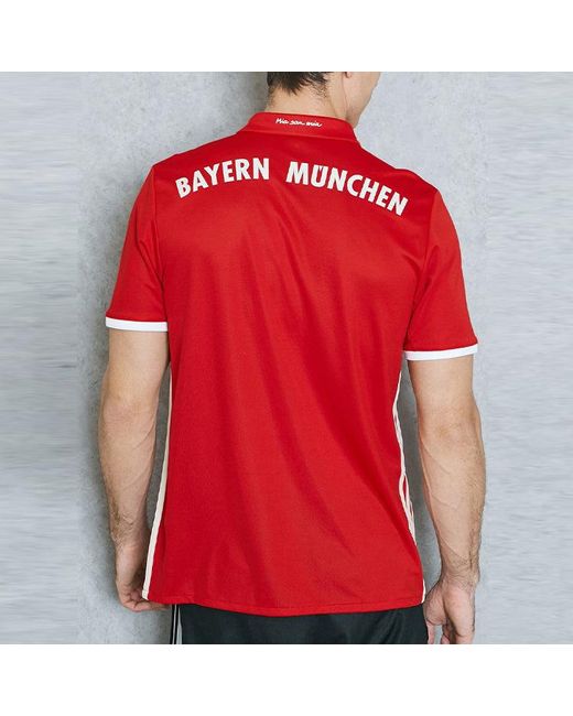 Adidas Red Bayern Munich 16/17 Home Jersey for men