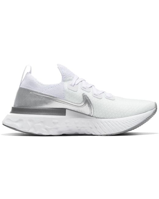 Nike White (Wmns) React Infinity Run Flyknit Metallic'