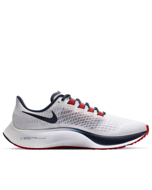 Nike White Air Zoom Pegasus 37 'New England Patriots' for men