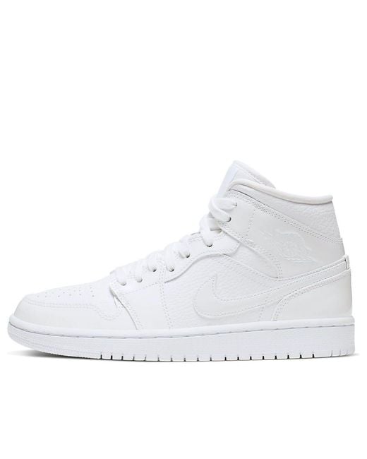 Nike White Air Jordan 1 Mid Shoe
