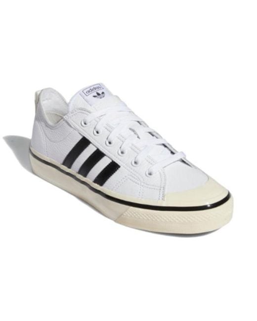 Adidas White Nizza Rf 74 Shoes 'Cloud Gum' for men