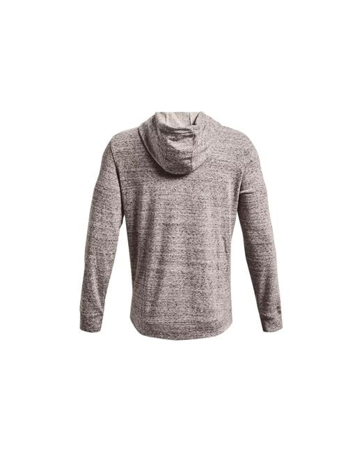 Under Armour Brown Rival Terry Hooded Jacket for men