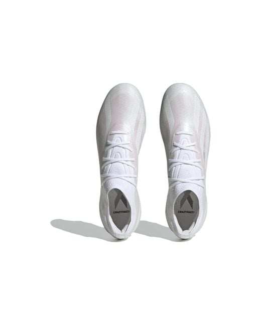Adidas White X Crazyfast.1 Fg 'Triple' for men