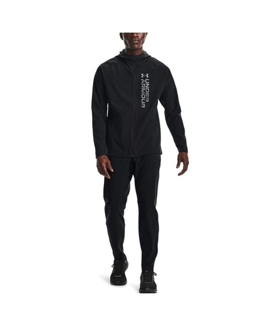 Under Armour Blue Out The Storm Waterproof Light Woven Running Sports Hooded Jacket for men