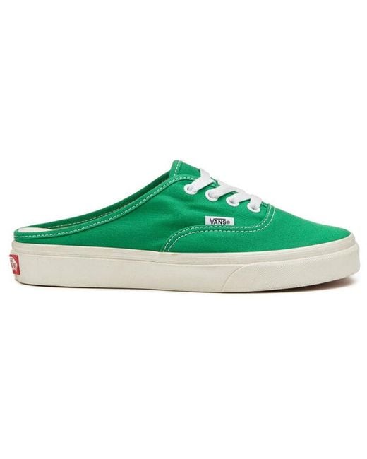 Vans Green Canvas Authentic Mule for men