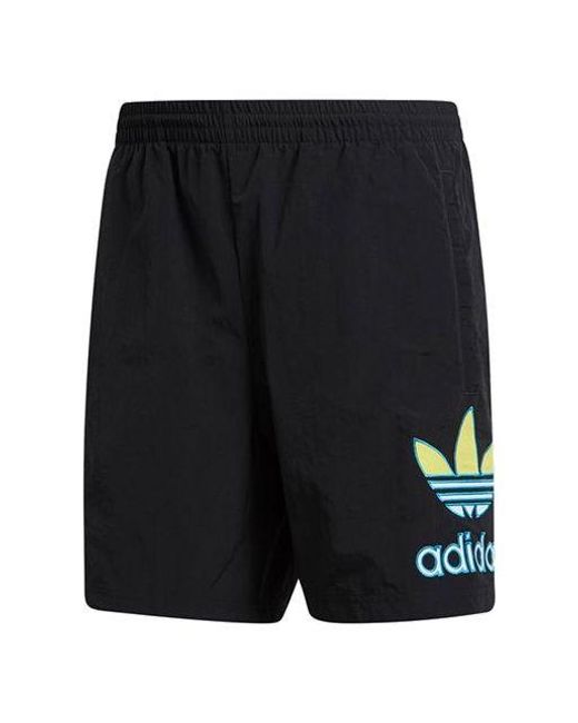 Adidas Black Originals Tr Short Large Logo Running Sports Shorts for men