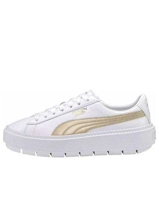 PUMA White (Wmns) Platform Trace Varsity'