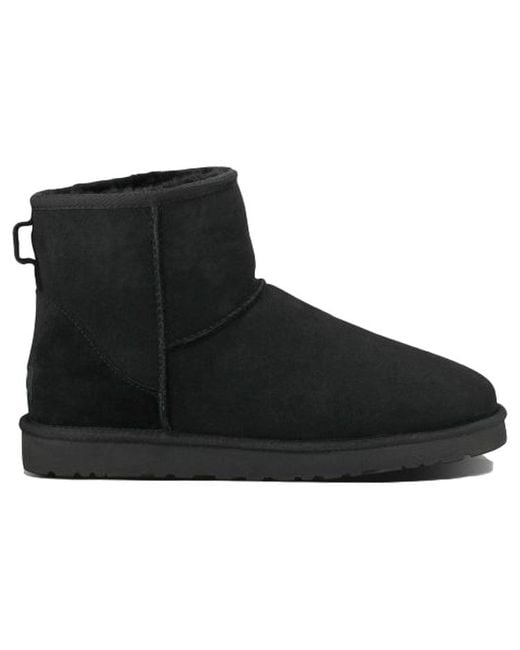 Ugg Black Classic Mini Fleece Lined Snow Boots for men