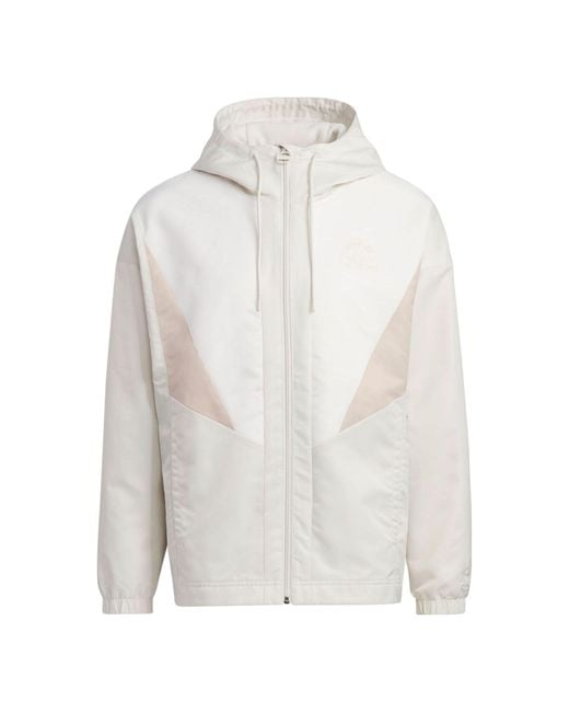 Adidas White Neo Vd Windbreaker Jackets for men