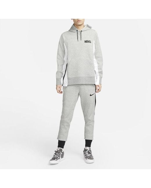 Nike Gray X Sacai Logo Hoodie Asia Sizing for men