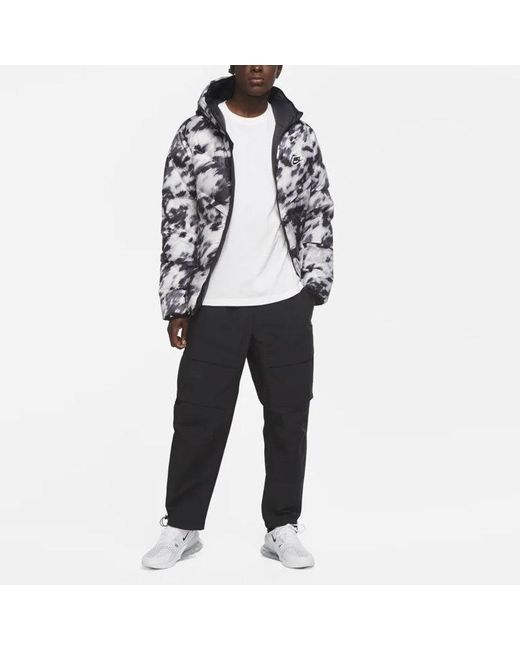 Nike Black Down-Fill Windrunner Shield Sports Stay Warm Hooded Jacket Down Jacket for men