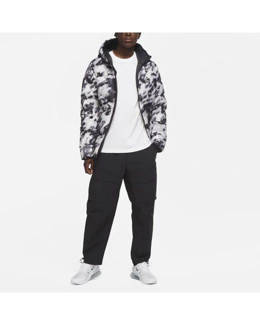 Nike Black Down-Fill Windrunner Shield Sports Stay Warm Hooded Jacket Down Jacket for men