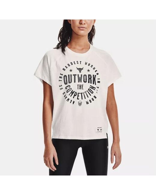 Under Armour White (Wmns) Project Rock Outwork Printing