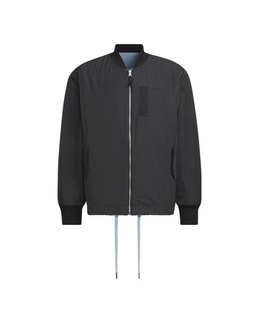 Adidas Black Reverse Sherpa Jackets for men