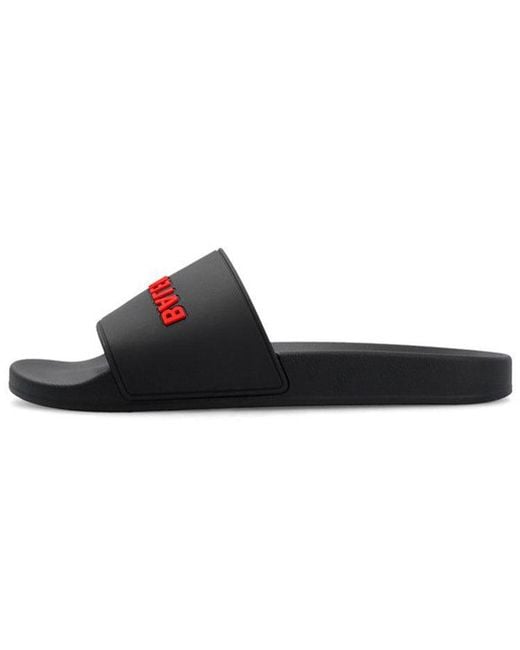 Balenciaga Black Pool Slides for men