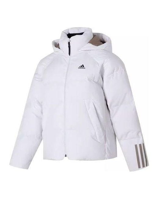 Adidas White (Wmns) Dy Hooded Down Jackets