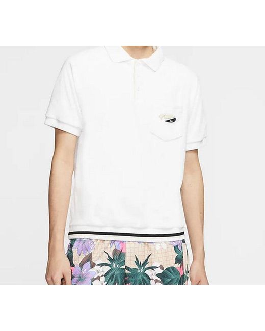 Nike White Sb Skateboard Short Sleeve Polo Shirt for men