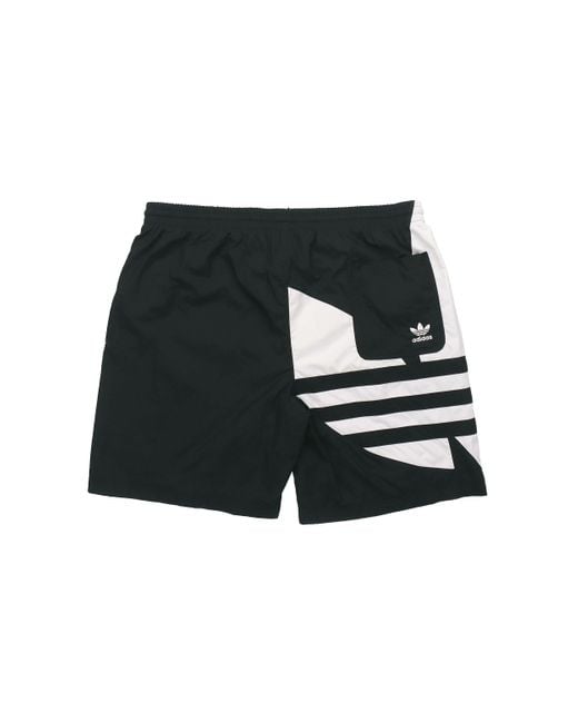 Adidas Black Originals Big Trefoil Track Shorts for men