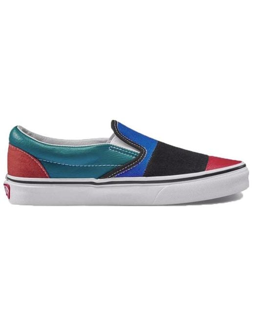 Vans Blue Classic Slip-On 'Patchwork' for men