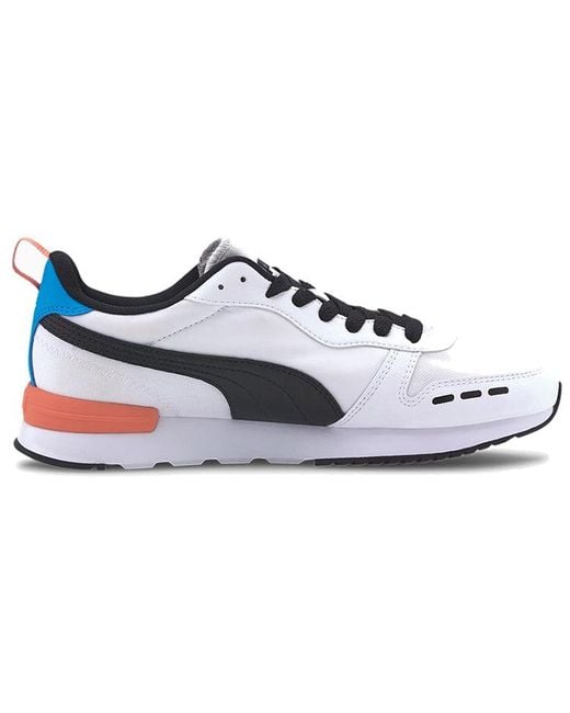 PUMA White R78 Neon Low Running Shoes for men