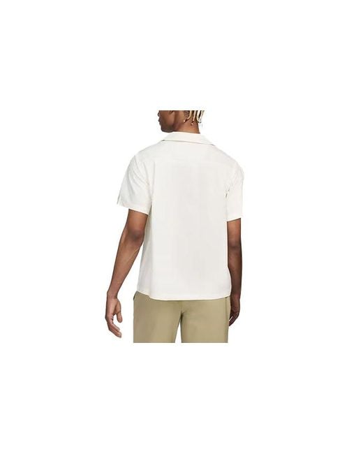 Nike White Sb Short Sleeve Bowling Shirt for men