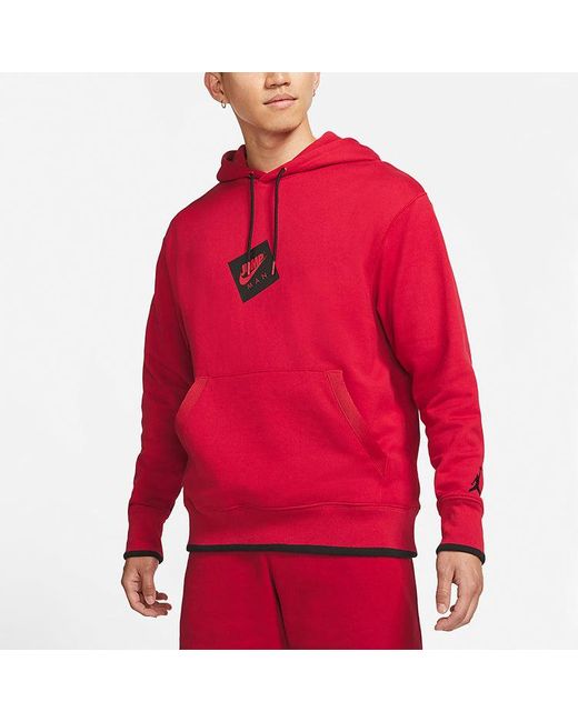 Nike Red Jumpman Classics Logo Print Basketball for men