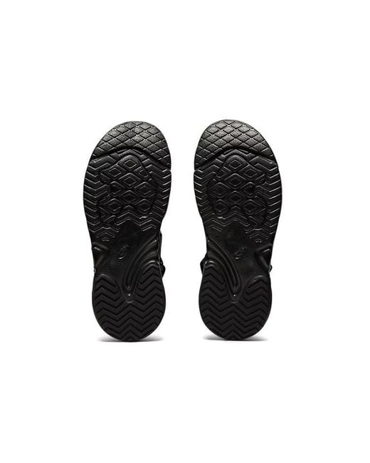 Asics Black Gel Bondal Sandals 'Triple' for men