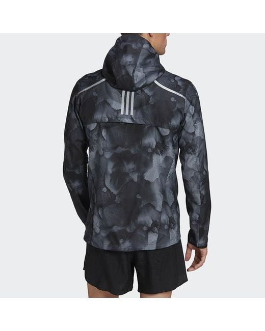 Adidas Blue Marathon Fast Graphic Jacket for men