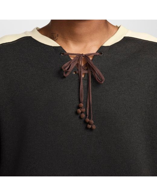 Nike Black X Bode Astro Grabber Lacing Knit Sweater Asia Sizing 'Shaded Natural Linen' for men