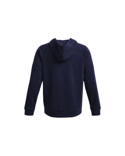 Under Armour Blue Rival Fleece Fz Hooded Jacket for men