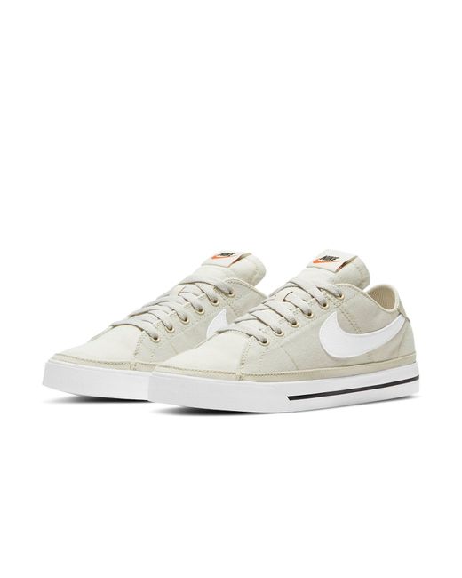 Nike White (Wmns) Court Legacy Canvas 'Light Bone'