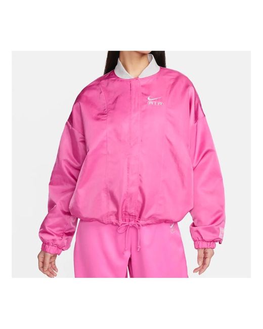 Nike Pink (Wmns) Air Oversized Woven Bomber Jacket